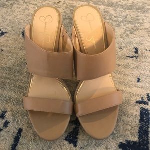 Jessica Simpson Nude Sandal Heels